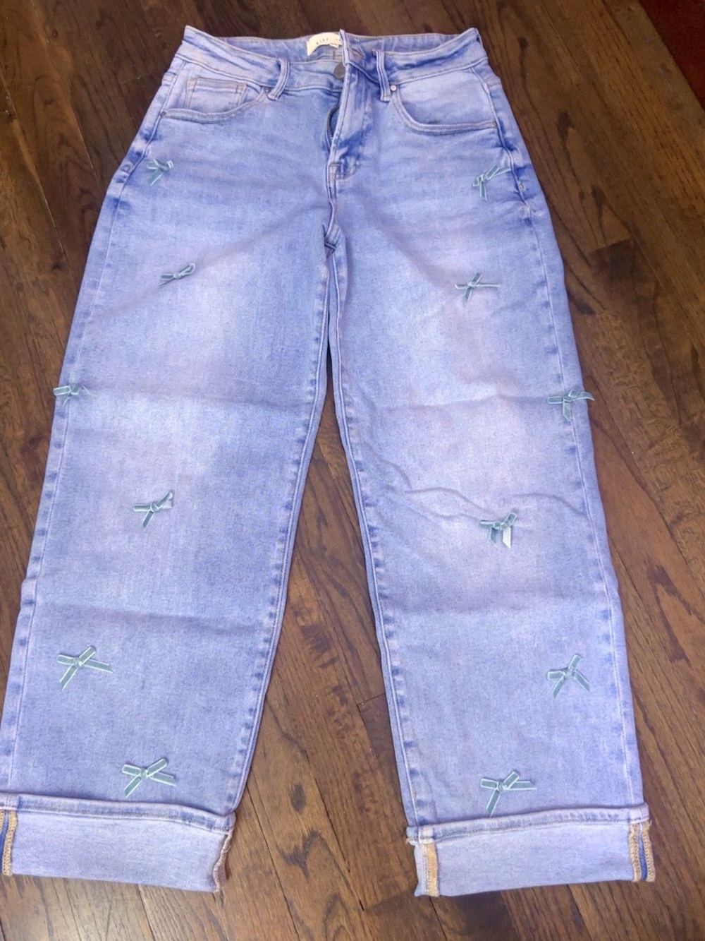 Lavender Embroidered High-Rise Women’s Jeans